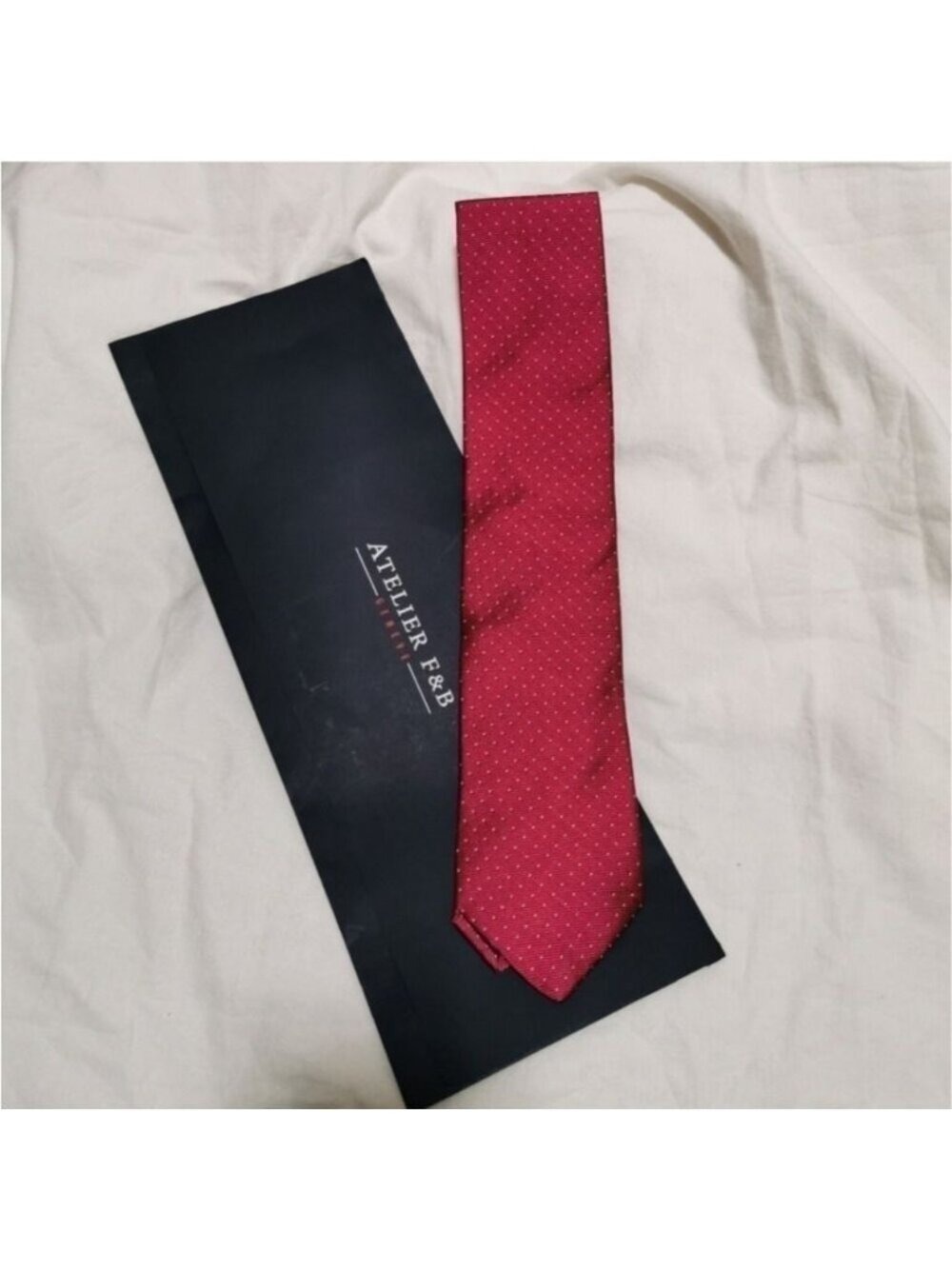 Atelier Necktie Red silk